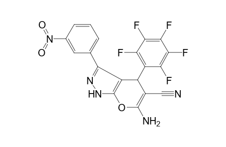 6-Amino-3-(3-nitrophenyl)-4-(2,3,4,5,6-pentafluorophenyl)-2,4-dihydropyrano[2,3-c]pyrazole-5-carbonitrile