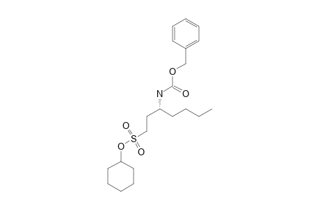 Cyclohexyl (R)-(+)-3-(Benzyloxycarbonylamino)heptanesulfonate