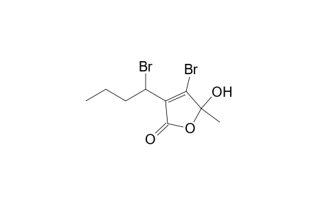 4-bromo-3-(1-bromobutyl)-5-hydroxy-5-methylfuran-2-one