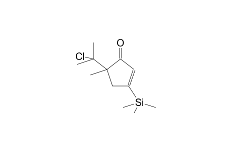 2-CYCLOPENTEN-1-ONE, 5-(1-CHLORO-1-METHYLETHYL)-5-METHYL-3-(TRIMETHYLS