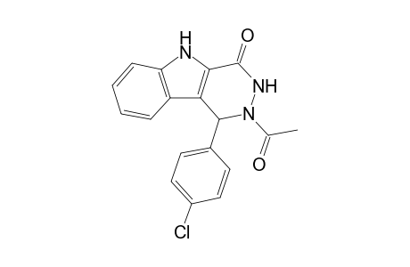 2-Acetyl-1-(4-chloro-phenyl)-1,2,3,5-tetrahydro-pyridazino[4,5-b]indol-4-one