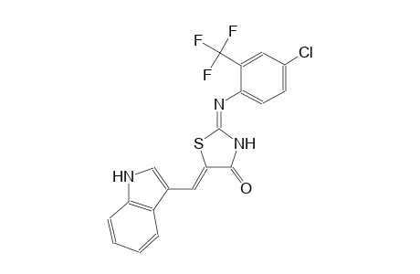 (5Z)-2-[4-chloro-2-(trifluoromethyl)anilino]-5-(1H-indol-3-ylmethylene)-1,3-thiazol-4(5H)-one