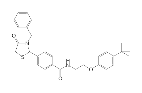4-(3-Benzyl-4-oxo-1,3-thiazolidin-2-yl)-N-[2-(4-tert-butylphenoxy)ethyl]benzamide