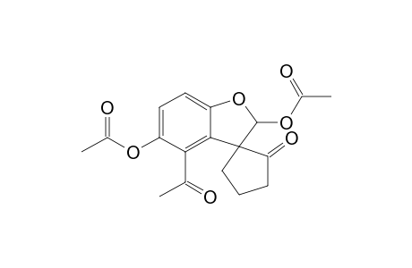4-Acetyl-2,5-diacetoxy-spiro[benzofuran-3(2H)-1'-cyclopentane]-2'-one
