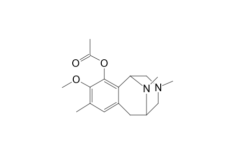 10-Acetoxy-1,2,3,4,5,6-hexahydro-1,5-imino-9-methoxy-3,8,11-trimethyl-3-benzazocine