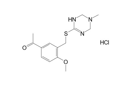 4'-methoxy-3'-{[(5-methyl-1,4,5,6-tetrahydro-s-triazin-2-yl)thio]-methyl}acetophenone, monohydrochloride