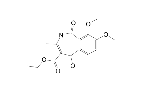 8,9-DIMETHOXY-2,5-DIHYDRO-5-HYDROXY-3-METHYL-1-H-2-BENZAZEPIN-1-ONE-4-CARBOXYLIC_ACID_ETHYLESTER