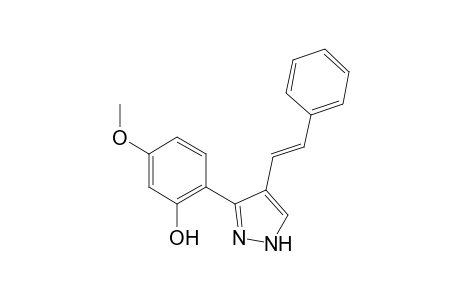 (E)-3/ 5-(2'-Hydroxy-4'-methoxyphenyl)-4-styrylpyrazole