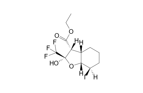 Ethyl 5-Iodo-8-hydroxy-8-trifluoromethyl-7-oxabicyclo[4.3.0]nonane-9-carboxylate