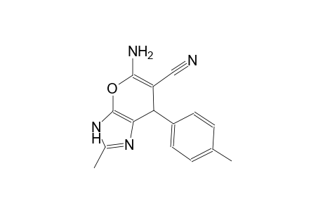 5-amino-2-methyl-7-(4-methylphenyl)-3,7-dihydropyrano[2,3-d]imidazole-6-carbonitrile