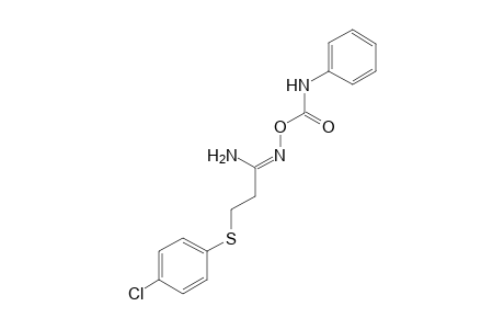 3-[(p-chlorophenyl)thio]-O-(phenylcarbamoyl)propionamidoxime