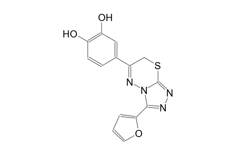 4-[3-(2-furyl)-7H-[1,2,4]triazolo[3,4-b][1,3,4]thiadiazin-6-yl]-1,2-benzenediol