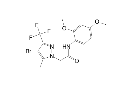 2-[4-bromo-5-methyl-3-(trifluoromethyl)-1H-pyrazol-1-yl]-N-(2,4-dimethoxyphenyl)acetamide