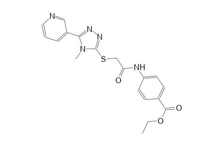 ethyl 4-[({[4-methyl-5-(3-pyridinyl)-4H-1,2,4-triazol-3-yl]sulfanyl}acetyl)amino]benzoate