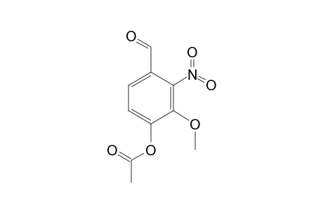 4-hydroxy-2-nitro-m-anisaldehyde, acetate