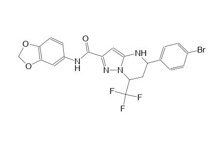 N-(1,3-benzodioxol-5-yl)-5-(4-bromophenyl)-7-(trifluoromethyl)-4,5,6,7-tetrahydropyrazolo[1,5-a]pyrimidine-2-carboxamide