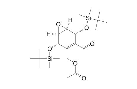 (+-)-(3S*,4S*,5R*,6R*)-2-(Acetoxymethyl)-3,6-bis[(tert-butyldimethylsilyl)oxy]-4,5-epoxycyclohex-1-enecarbaldehyde