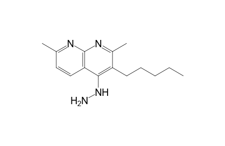 1,8-Naphthyridine, 4-hydrazino-2,7-dimethyl-3-pentyl-