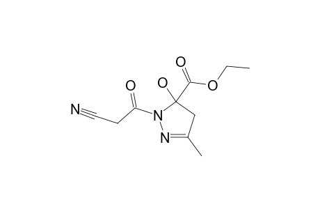 RAC-1-CYANOACETYL-5-HYDROXY-3-METHYL-5-ETHOXYCARBONYL-4,5-DIHYDRO-1H-PYRAZOLE