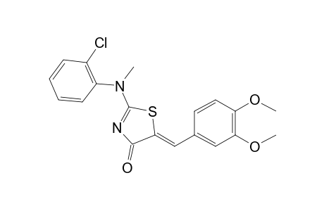 (5Z)-2-[(2-Chlorophenyl)amino]-5-(4-hydroxy-3-methoxybenzylidene)-1,3-thiazol-4(5H)-one, 2me derivative