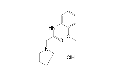 1-pyrrolidineaceto-o-phenetidide, monohydrochloride
