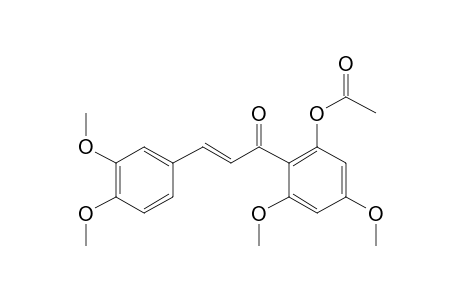 2'-(Acetyl)oxy-3,4,4',6'-tetramethoxychalcone (isomer 2)