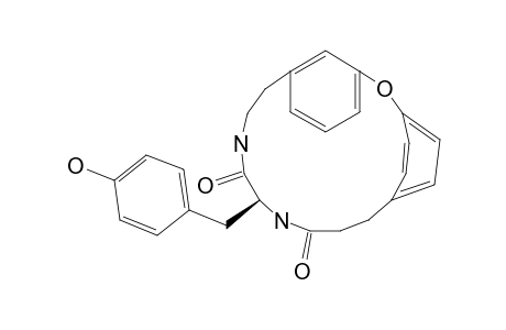 2-Oxa-10,13-diazatricyclo[15.2.2.13,7]docosa-3,5,7(22),17,19,20-hexaene-11,14-dione, 12-[(4-hydroxyphenyl)methyl]-, (S)-