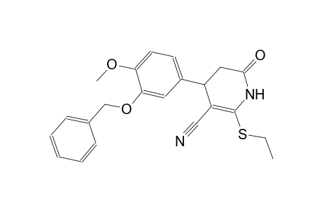 3-pyridinecarbonitrile, 2-(ethylthio)-1,4,5,6-tetrahydro-4-[4-methoxy-3-(phenylmethoxy)phenyl]-6-oxo-