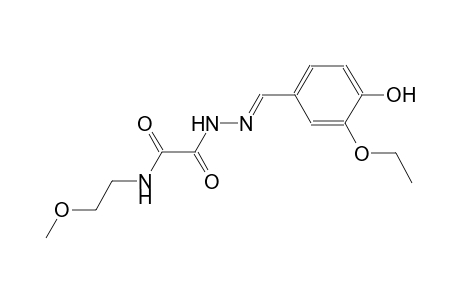 2-[(2E)-2-(3-ethoxy-4-hydroxybenzylidene)hydrazino]-N-(2-methoxyethyl)-2-oxoacetamide