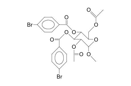Methyl 2,6-di-O-acetyl-3,4-bis(O-[4-bromo-benzoyl]).alpha.-D-glucopyranoside
