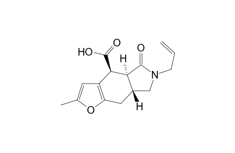 (4RS,4aRS,7aSR)-6-Allyl-2-methyl-5-oxo-4a,5,6,7,7a,8-hexahydro-4H-furo[2,3-f]isoindole-4-carboxylic acid