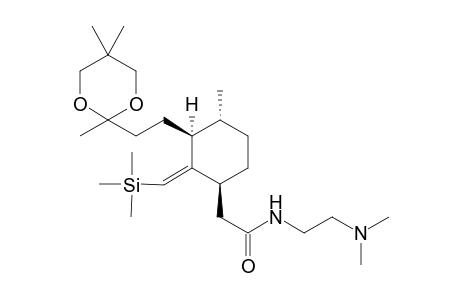 (1"S,3"S,6"R)-2-[[3"-[N-[(N,N'-Dimethylamino)ethyl]acetamido]-6-methyl-(2"Z)-[(trimethylsilyl)methylene]cyclohexyl]ethyl]-2,5,5-trimethyl-1,3-dioxane