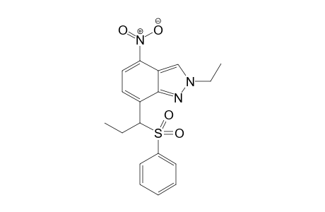 2-Ethyl-4-nitro-7-[1-(phenylsulfonyl)propyl]-2H-indazole