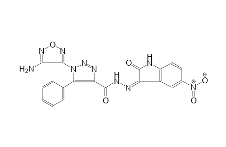 1H-1,2,3-triazole-4-carboxylic acid, 1-(4-amino-1,2,5-oxadiazol-3-yl)-5-phenyl-, 2-[(3Z)-1,2-dihydro-5-nitro-2-oxo-3H-indol-3-ylidene]hydrazide