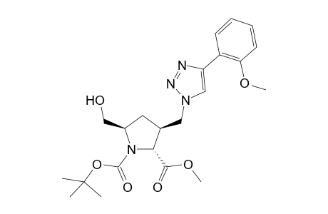 Methyl(+/-)-(2R*,3S*,5R*)-1-(tert-butoxycarbonyl)-5-(hydroxymethyl-3-[[4-(2-methoxyphenyl)-1H-1,2,3-triazol-1-yl]methyl]pyrrolidine-2-carboxylate