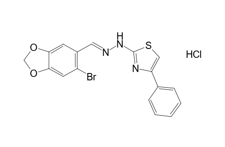 6-bromopiperonal, (4-phenyl-2-thiazolyl)hydrazone, monohydrochloride