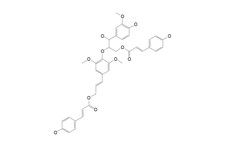 DADAHOL-A;ERYTHRO-1-(4-HYDROXY-3-METHOXYPHENYL)-2-[2,6-DIMETHOXY-4-[(1E)-3-(4-HYDROXYCINNAMOYL)-1-PROPENYL]-PHENOXY]-3-(4-HYDROXYCINNAMOYL)-PROPAN-