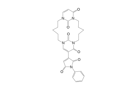 9-(2,5-Dioxo-1-phenyl-2,5-dihydro-1H-pyrrol-3-yl)-1,7,11,17-tetraaza-tricyclo[15.3.1.1*7,11*]docosa-9,18-diene-8,20,21,22-tetraone