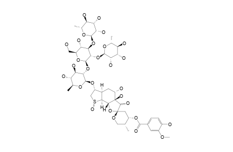 EPIBREYNIN_H;24-METHOXY-BETA-SULFOXIDEBREYNOGENIN_3-O-[ALPHA-RHAMNOPYRANOSYL-(1->3)]-ALPHA-RHAMNOPYRANOSYL-(1->2)-BETA-GLUCOPYRANOSYL
