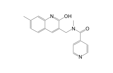 N-[(2-hydroxy-7-methyl-3-quinolinyl)methyl]-N-methylisonicotinamide