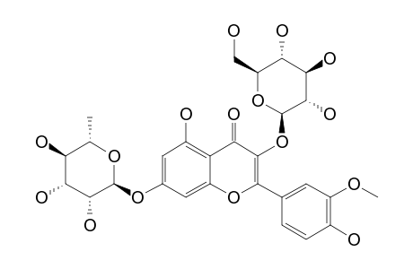 ISORHAMNETIN-3-O-BETA-D-GLUCOPYRANOSYL-7-O-ALPHA-L-RHAMNOPYRANOSIDE