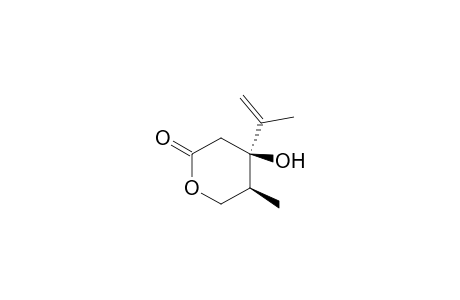 (4R*,5S*)-4-Hydroxy-5-methyl-4-isopropenyl-1-oxacyclohexan-2-one