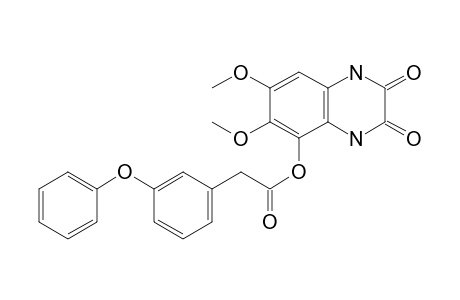 6,7-Dimethoxy-5-(3-phenoxyphenylacetoxy)-1,4-dihydroquinoxaline-2,3-dione