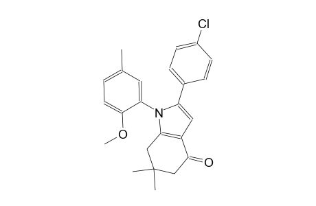 4H-indol-4-one, 2-(4-chlorophenyl)-1,5,6,7-tetrahydro-1-(2-methoxy-5-methylphenyl)-6,6-dimethyl-