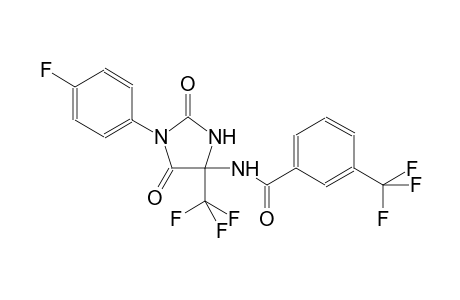 N-[1-(4-fluorophenyl)-2,5-dioxo-4-(trifluoromethyl)-4-imidazolidinyl]-3-(trifluoromethyl)benzamide