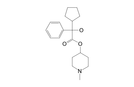 Mandelic acid, .alpha.-cyclopentyl-, 1-methyl-4-piperidyl ester