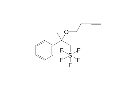 (2-(but-3-yn-1-yloxy)-2-phenylpropyl)pentafluoro-lamda-6-sulfane