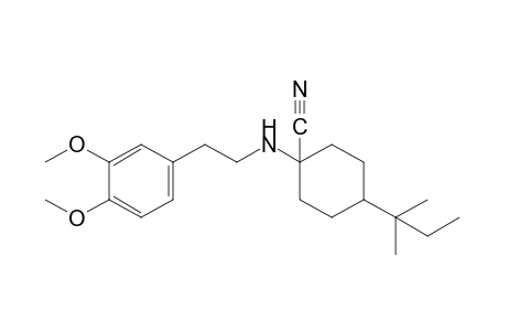 1-[(3,4-dimethoxyphenethyl)amino]-4-ter-pentylcyclohexanecarbonitrile