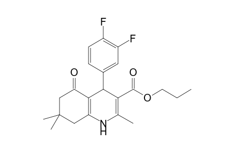 4-(3,4-difluorophenyl)-2,7,7-trimethyl-5-oxo-1,4,6,8-tetrahydroquinoline-3-carboxylic acid propyl ester