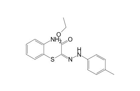 Ethyl 1-[(2'-aminophenyl)thio]-1-[(p-tolyl)hydrazonato]ethanoate